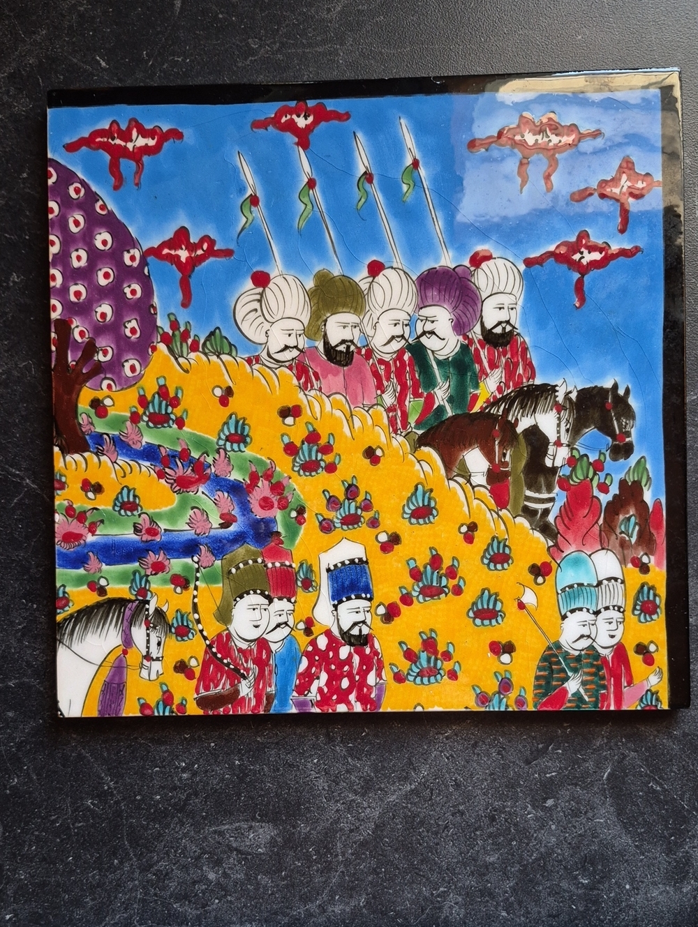 Turkish Ceramic Tile Panoramic Mural Art Set 8x16